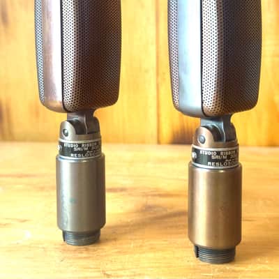 RARE stereo pair - Vintage Reslo SR1 M Ribbon Microphones high output - 300 ohms image 8