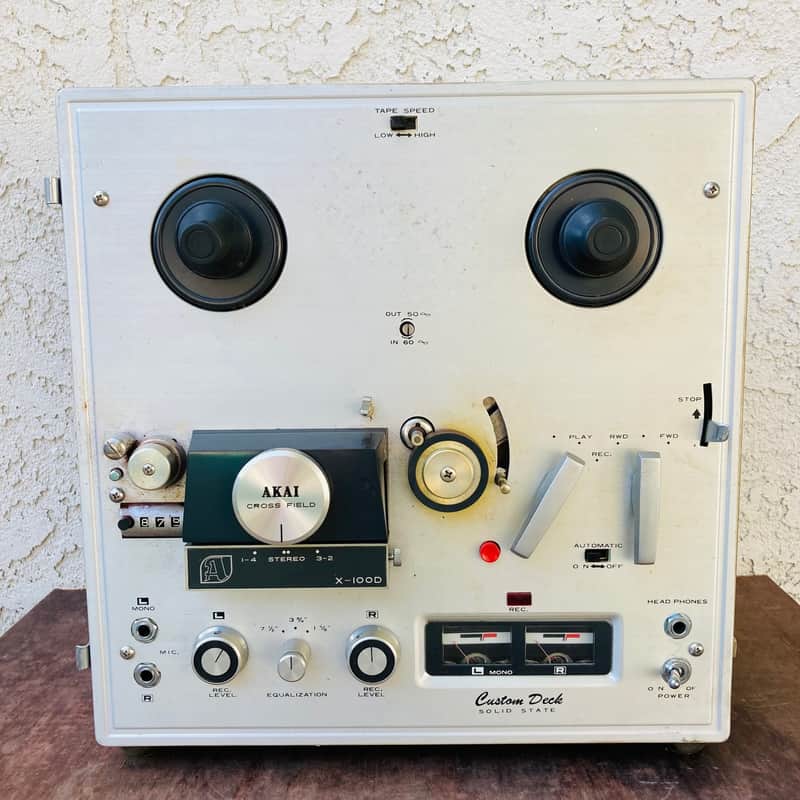 Vintage 1960s Reel to Reel Tape Recorder Akai X-100D, Not Working image 1
