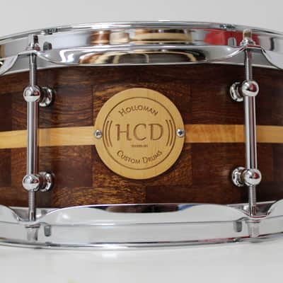 Holloman Custom Drums 5x13" Walnut/Maple snare - Hand rubbed urethane over Danish oil image 1
