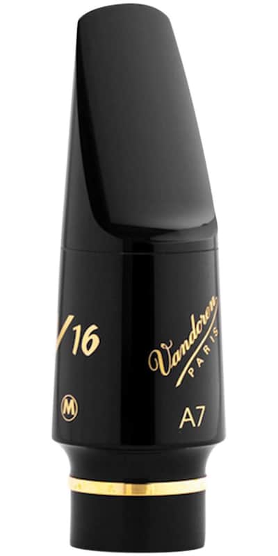 Vandoren SM813M V16 Series A7 Hard Rubber Alto Saxophone Mouthpiece - Medium Chamber image 1