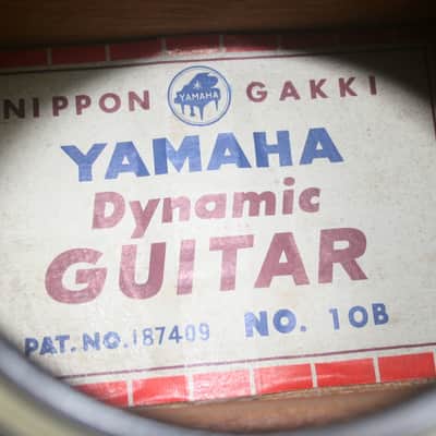 Yamaha Nippon Gakki Dynamic Guitar No.10B Red Label 1961 Maroon+Original Semi Hrad Case image 13