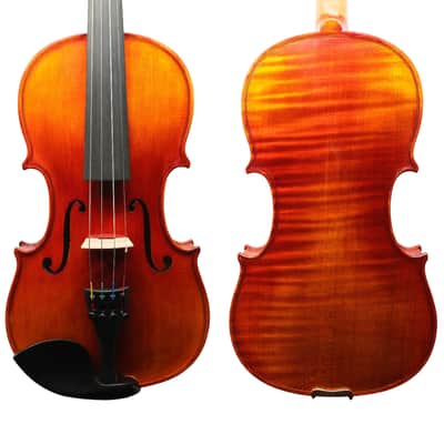 Handmade 1/2 Violin Outfit–One Piece Back,European Tonewood,Rich Tone,Case&Bow image 2