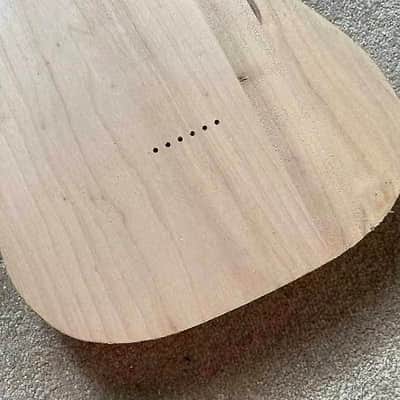 Unfinished Mahogany Wood Tele Style Guitar Body HH, String Through Bridge image 4