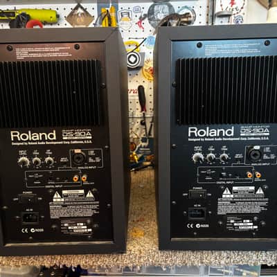 Roland DS-90A Bi-Amped Digital Studio Monitor Pair Digital 24 bit adat coax image 2
