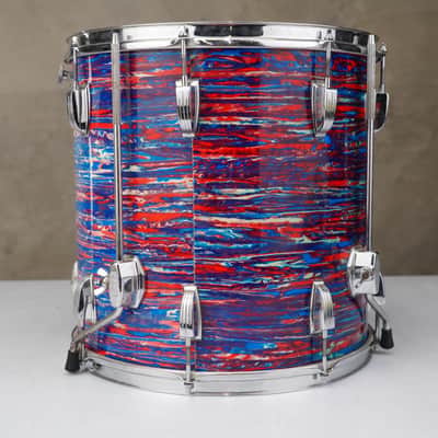1968 Ludwig 4-Piece Psychedelic Red Drums #59132 image 13
