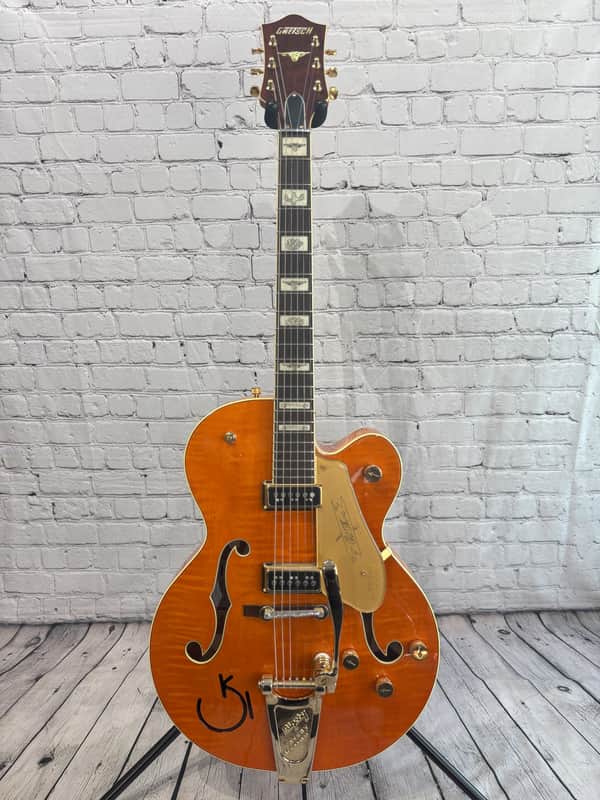 Gretsch G6120T-55 Vintage Select '55 Chet Atkins Hollow Body with Bigsby Vintage Orange Stain 2022 image 1