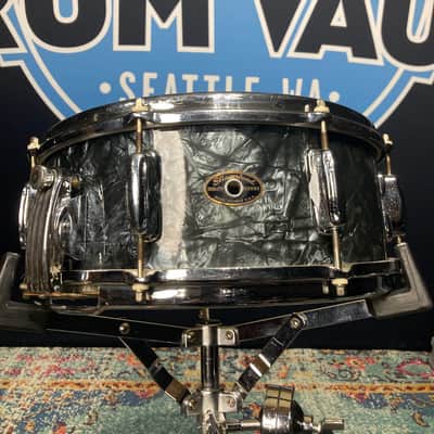 Slingerland -  1960s, 5.5x14" 8-lug 1 Ply Gene Krupa Radio King Model Snare Drum, Clamshell, Black Diamond Pearl image 1