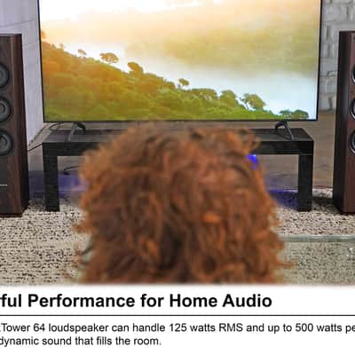 Rockville Home Stereo Bluetooth Amplifier Receiver+(2) Dark Wood Tower Speakers image 5