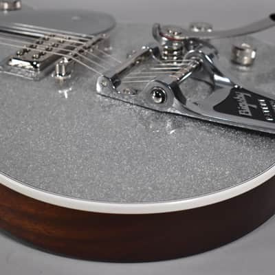 2024 Gretsch G6129T Players Edition Jet FT With Bigsby Silver Sparkle w/OHSC image 10