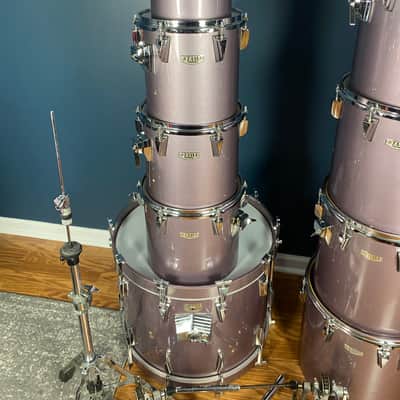 Tama Granstar Concert Tom 9-piece drum set in Heather Metallic finish image 2