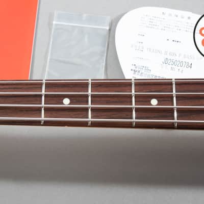 2025 Fender MIJ Japan Traditional 60s Precision P Bass Black Pearl Matching Headstock Gig Bag image 4