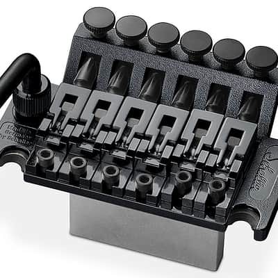 Schaller Germany Floyd Rose Tremolo Kit - Black with 37mm Block, R2 Nut