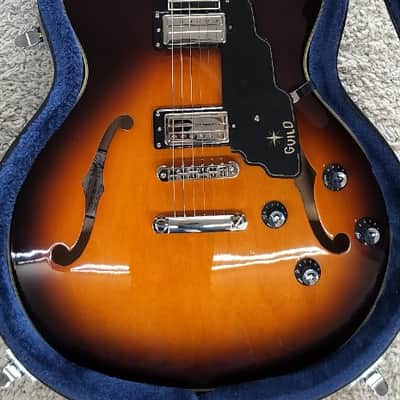 Mint Guild Starfire IV ST Maple Semi Hollow Sunburst Electric Guitar with Case image 8