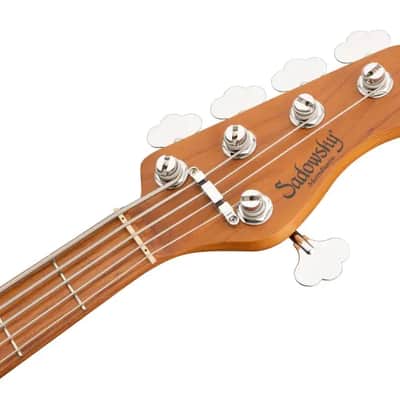 Sadowsky MetroExpress 21-Fret Vintage J/J Bass, Morado Fingerboard, 5-String - Solid Black High Polish image 7