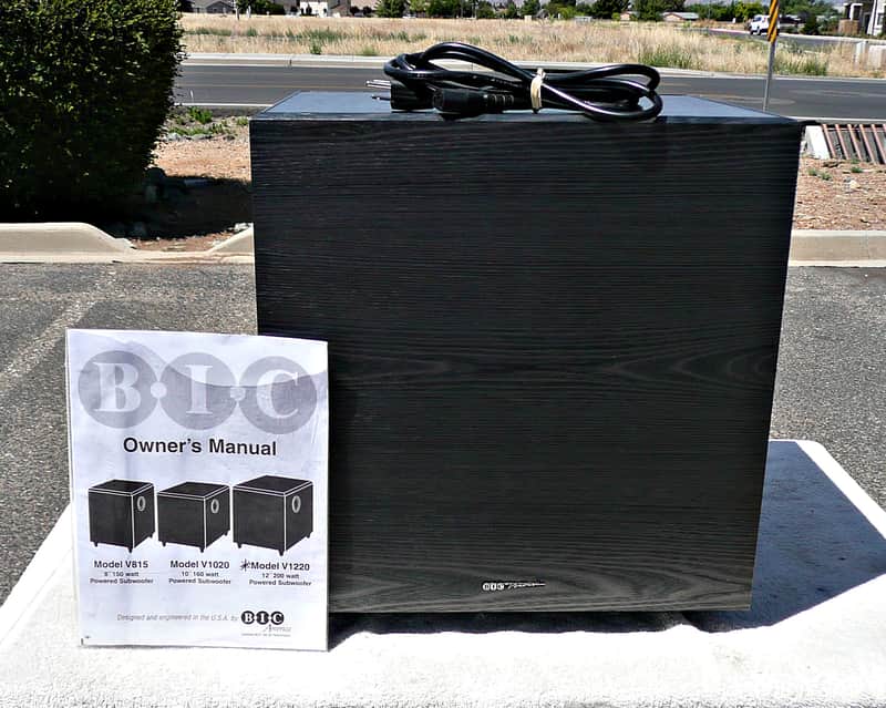 B. I. C America ​Venturi Model V1220 ​200 Watt Powered Subwoofer - Excellent Condition with Owners Manuals - PV Music Home Audio / Electronics Shop Inspected​ ​/ Serviced ​/ Tested - Works / Sounds / Functions / ​Looks Great image 1