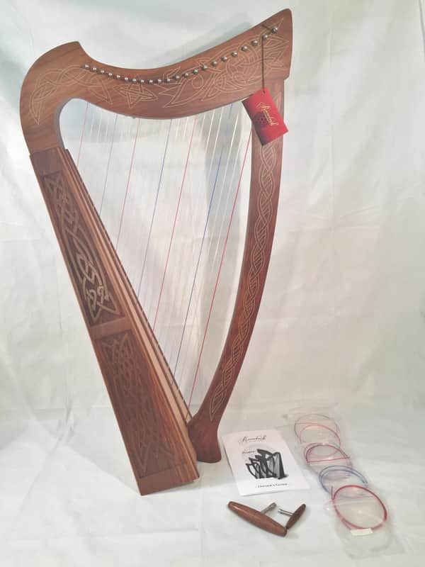 Roosebeck Heather Harp 22 Strings Chelby Tuning Levers Knotwork Design Discounted! image 1