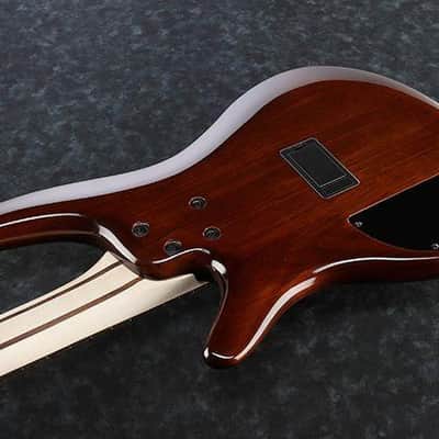 Ibanez Standard SR375EFBBT 5 String Fretless Electric Bass Brown Burst image 3