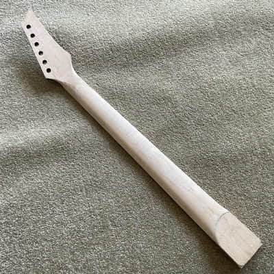 Maple Wood Reversed Headstock Guitar Neck, 24 Frets Fingerboard Fretboard image 10