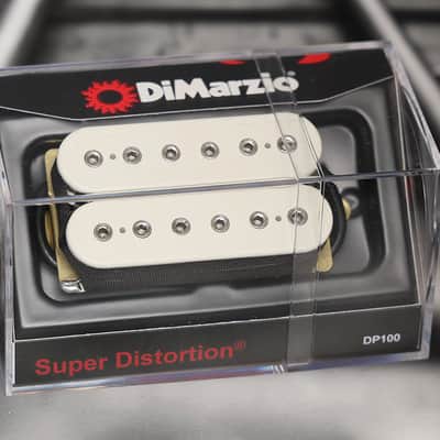 DiMarzio DP100W Super Distortion Humbucker - White / Standard Spacing image 1