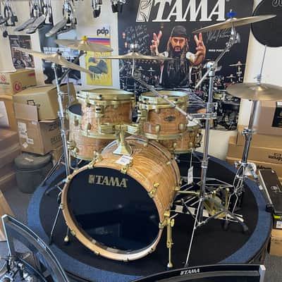 Tama Starclassic "50th Anniversary" limited drum set 2022` Tamo Ash/satin gold hardware image 2