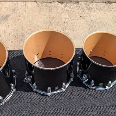 Ludwig Concert Tom Set - 13, 14, 15, 16" - Black Cortex Wrap image 5