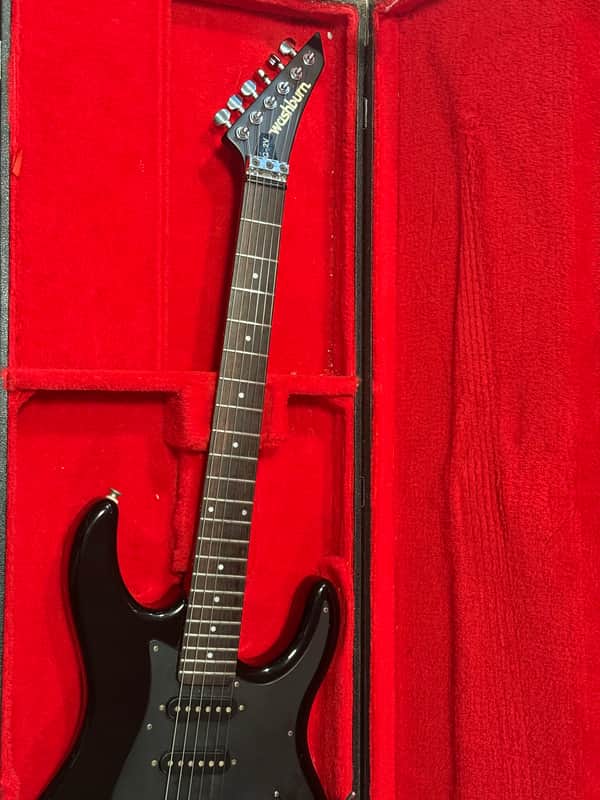 Washburn G-2V Solidbody Electric Guitar Vintage Japan 1980s - Black image 1