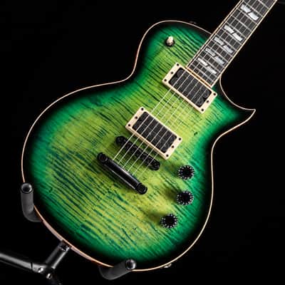 ESP USA Eclipse Flame Maple Dark Lime Sunburst image 3