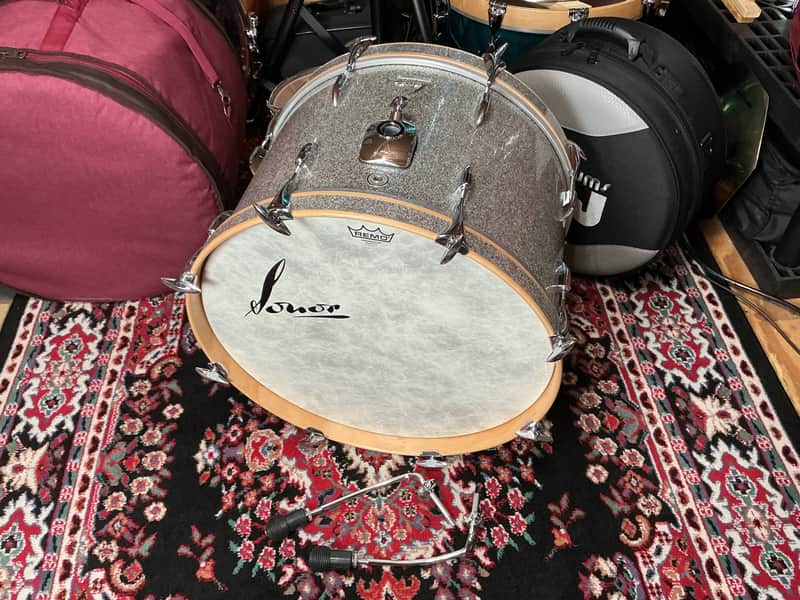 Sonor Vintage Series 22”x14” Bass Drum - Silver Glitter image 1