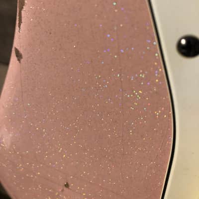 Von K Guitars J-Master Offset Body Shell Pink Prism Flake Nitro Lacquer Finish image 7