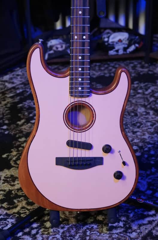 Fender Acoustasonic Stratocaster Shop Exclusive Shell Pink image 1