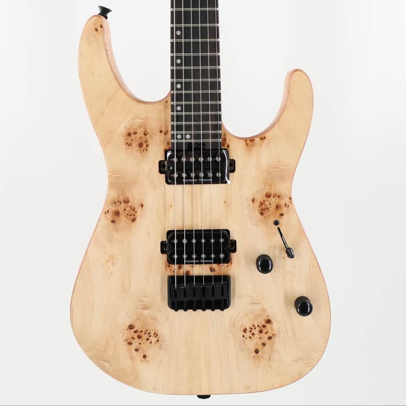 Charvel Pro-Mod DK24 HH HT E Mahogany Poplar Burl w/ Seymour Duncan Pickups - Desert Sand