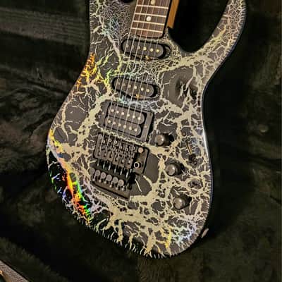 1980's Kramer American Pacer II 1989 guitar Holoflash Crackle Floyd Seymour Duncans VIDEO WOW image 6
