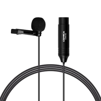Comica CVM-V02C Cardioid XLR Lavalier 48V Interview Microphone, 1.8M image 2