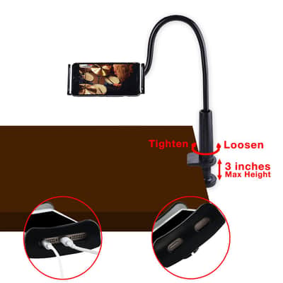 ChromaCast Phone & Tablet Stand Holder, Mount Clip with Grip Flexible Long Arm Gooseneck Compatible with ipad iPhone/Nintendo Switch/Samsung Galaxy Tabs/Amazon Kindle Fire HD image 7