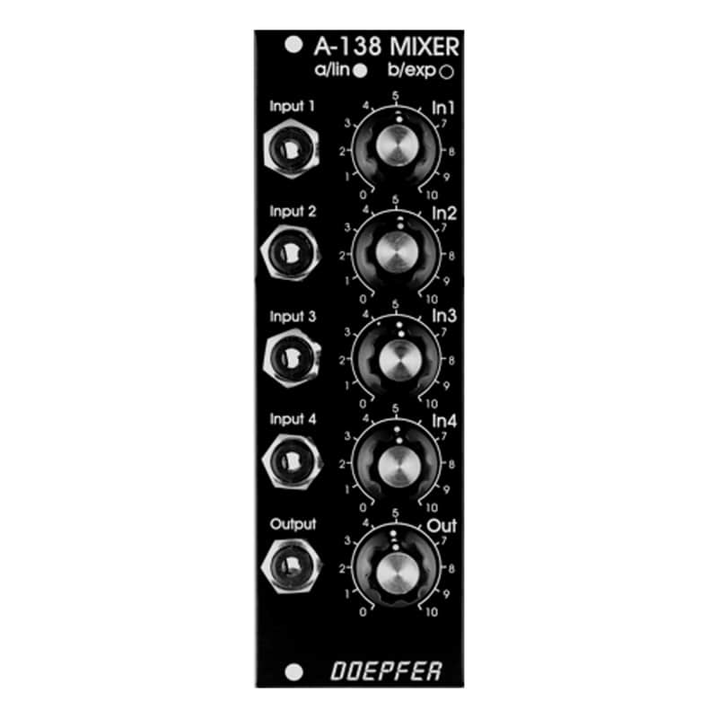 Doepfer A-138AV Eurorack Mixer Module (Black) imagen 1