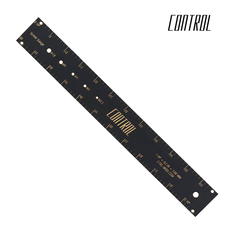 Full Size HP Ruler, Screw Gauge & 60HP 1U Blank - Black image 1