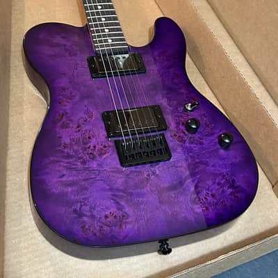 Schecter PT Standard Electric Guitar - Purple Burst Burl image 5
