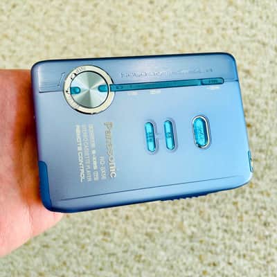 [RARE FULL SET] Panasonic SX56 Walkman Cassette Player, NEAR MINT BLUE ! Working ! image 7