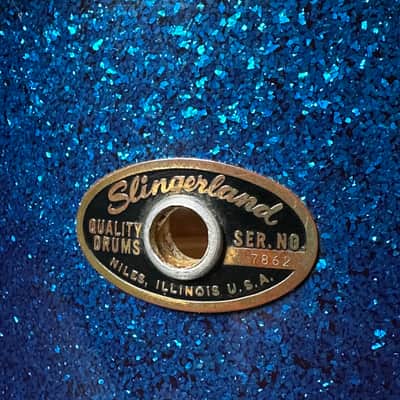 Slingerland (1960s) Student Model Snare Drum 14x5,5 Blue Sparkle image 3