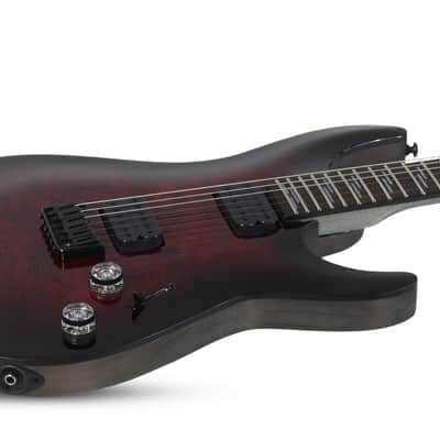 Schecter 2450 Omen Elite-6 Electric Guitar - Black Cherry Burst image 2