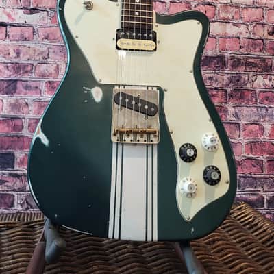 Gaylord Guitars Custom Shop Digger 2025 - Smoker Green Metallic with Olympic Competition Stripes image 3