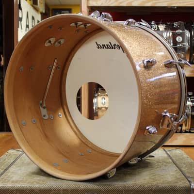 1966 Slingerland Modern Jazz Outfit in Sparkling Champagne Pearl 14x20 8x12 14x14 image 8