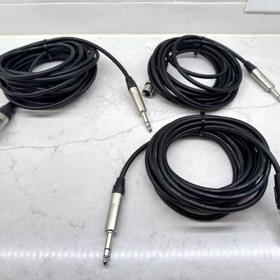 Canare Female XLR to 1/4" TRS Cable Bundle (2x 15ft, 1x 25ft) – Excellent Condition image 1