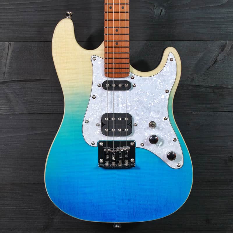 Flight Pathfinder TBL Tenor Ukulele Solidbody Electric Blue Fade image 1