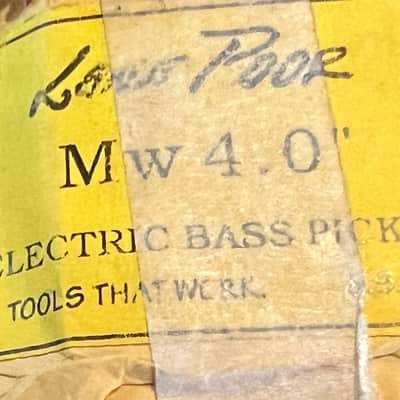 Lane Poor M4.0 Soap Bar Bass Pickup Set 1990’s - Black Original Lane Poor 4 String Bass Pickups image 7