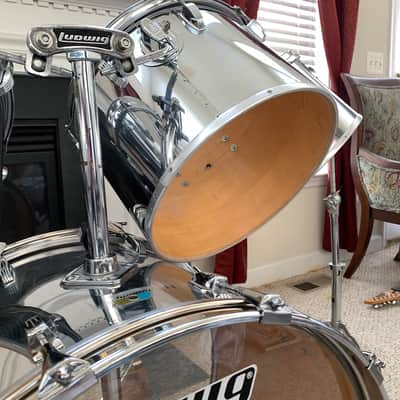 Ludwig 6 Piece Drum Set Chrome over Maple Shells Vintage Chrome O Wood late 70's Power Toms image 16