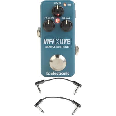 TC Electronic Infinite Sample Sustainer Mini Pedal with 3 Patch Cables image 2