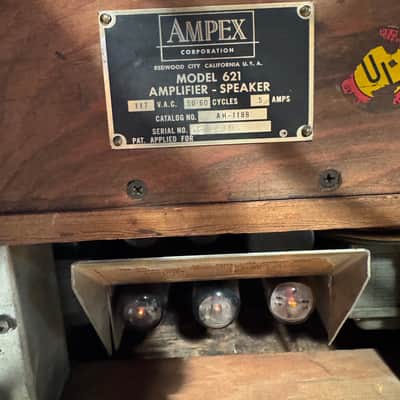 Vintage Pair Ampex Model 621 Stereo with built in Tube Amplifier/Speaker image 8