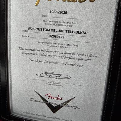 2025 Fender Custom Shop Telecaster Custom Deluxe W25 Limited Edition NOS - Black Sparkle image 20