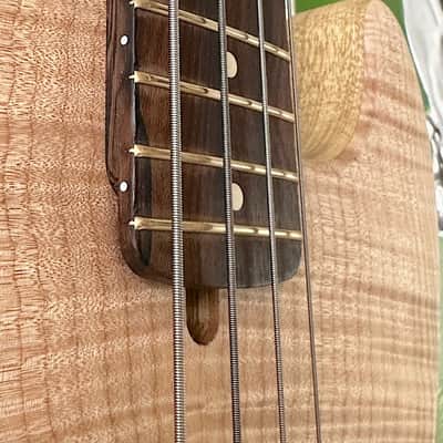 Warmoth Jazz Bass Guitar Broker  2022 - incredible Korina/Maple/Wenge special by The Guitar Broker. image 9
